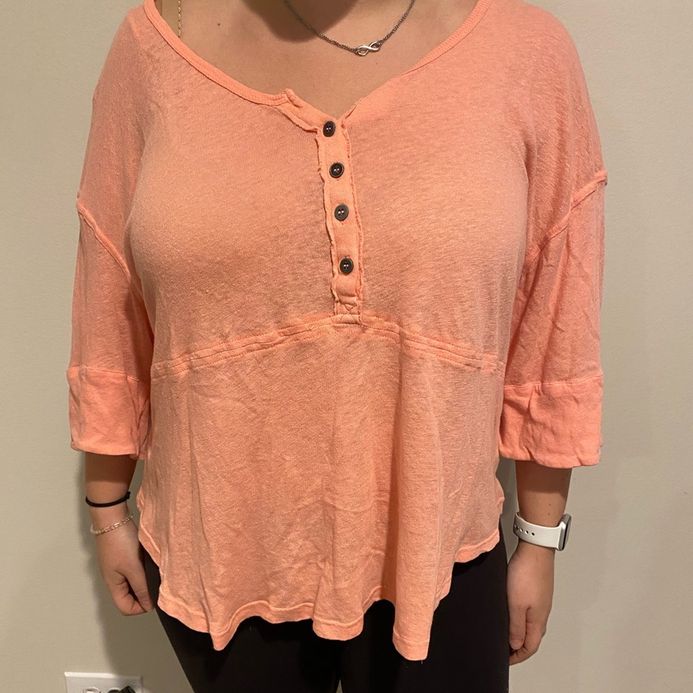 Pink ¾ sleeve tee